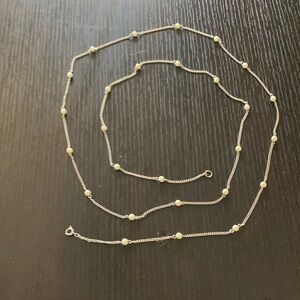 Silver long necklace